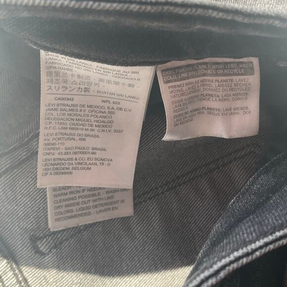 Levi's Black Distressed 711 Skinny Jean Size 28 - Picture 4 of 12